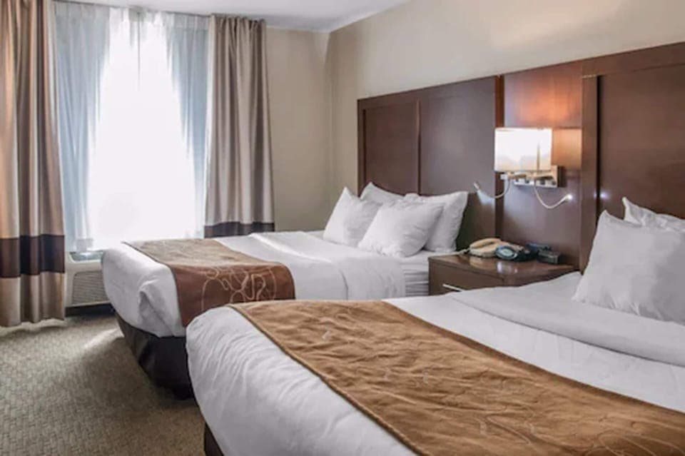 Suite, Non Smoking (2 Queen Beds) | Premium bedding, desk, iron/ironing board, free cribs/infant beds