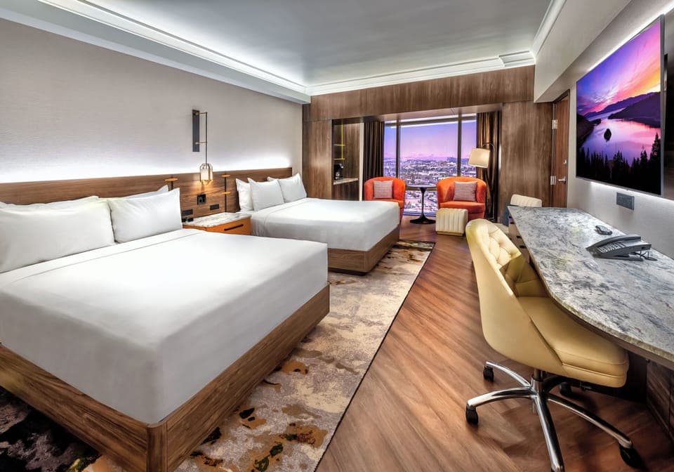 Concierge Tower, 2 Queen Beds | Down comforters, pillowtop beds, in-room safe, desk