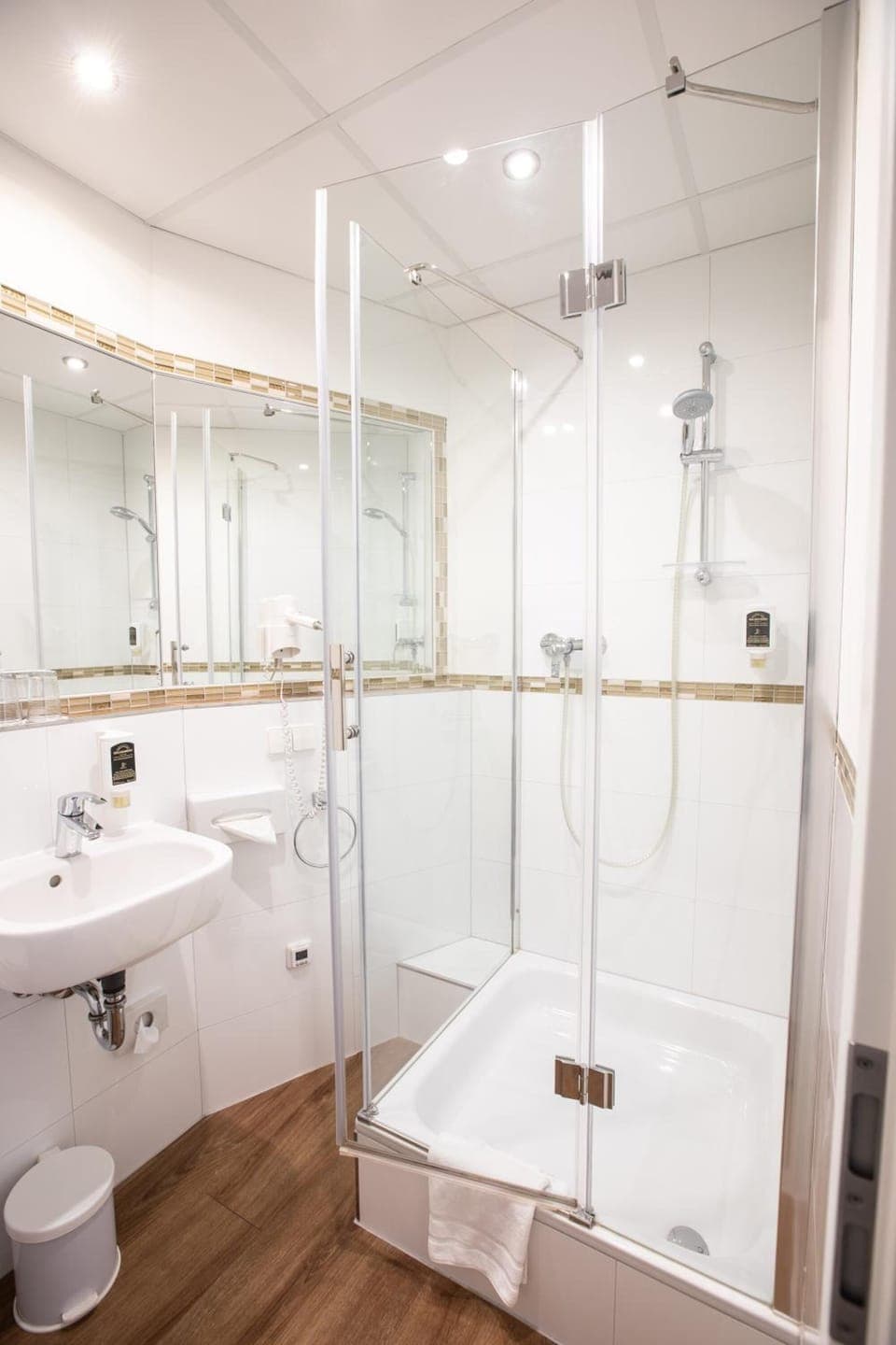 Free toiletries, hair dryer, towels