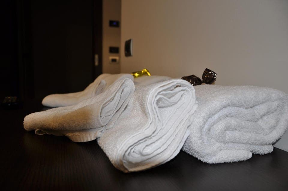 Shower, free toiletries, hair dryer, bidet