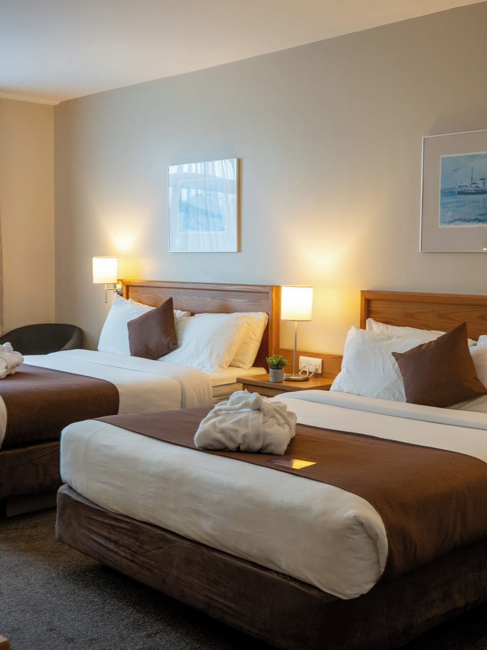 In-room safe, desk, iron/ironing board, free cribs/infant beds