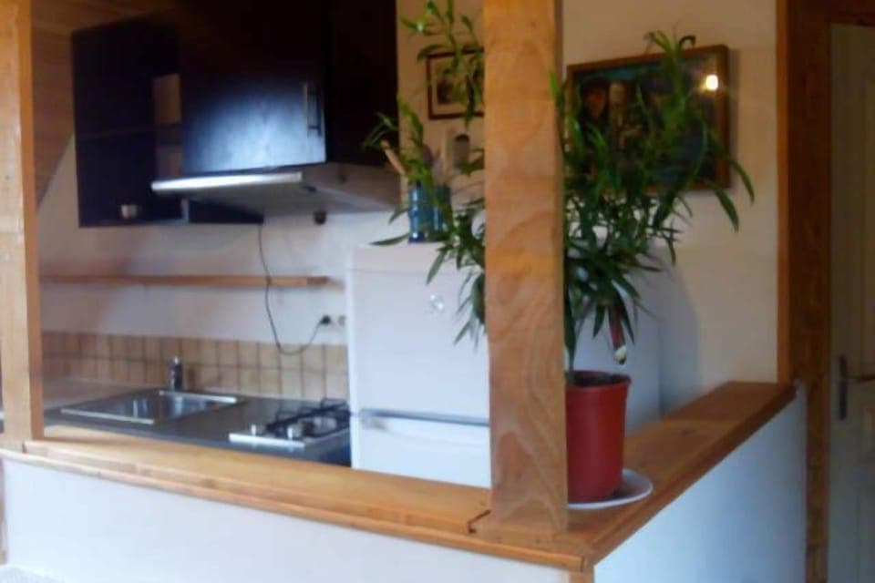 Studio, Garden View (LOFT) | Private kitchen | Highchair