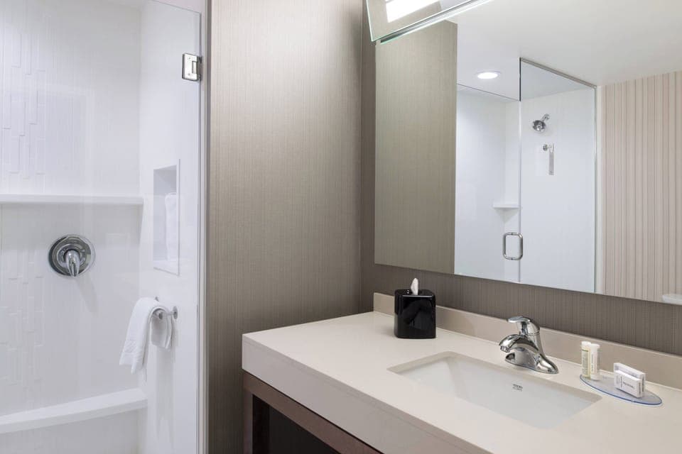 Hair dryer, towels