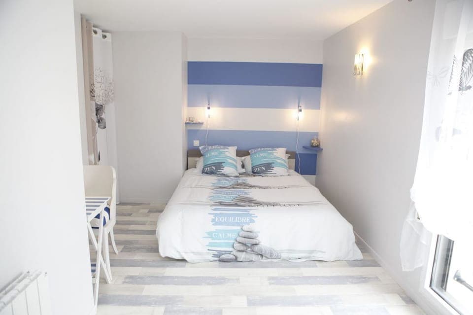 Comfort Double Room (La Bretonne) | Premium bedding, desk, soundproofing, free WiFi