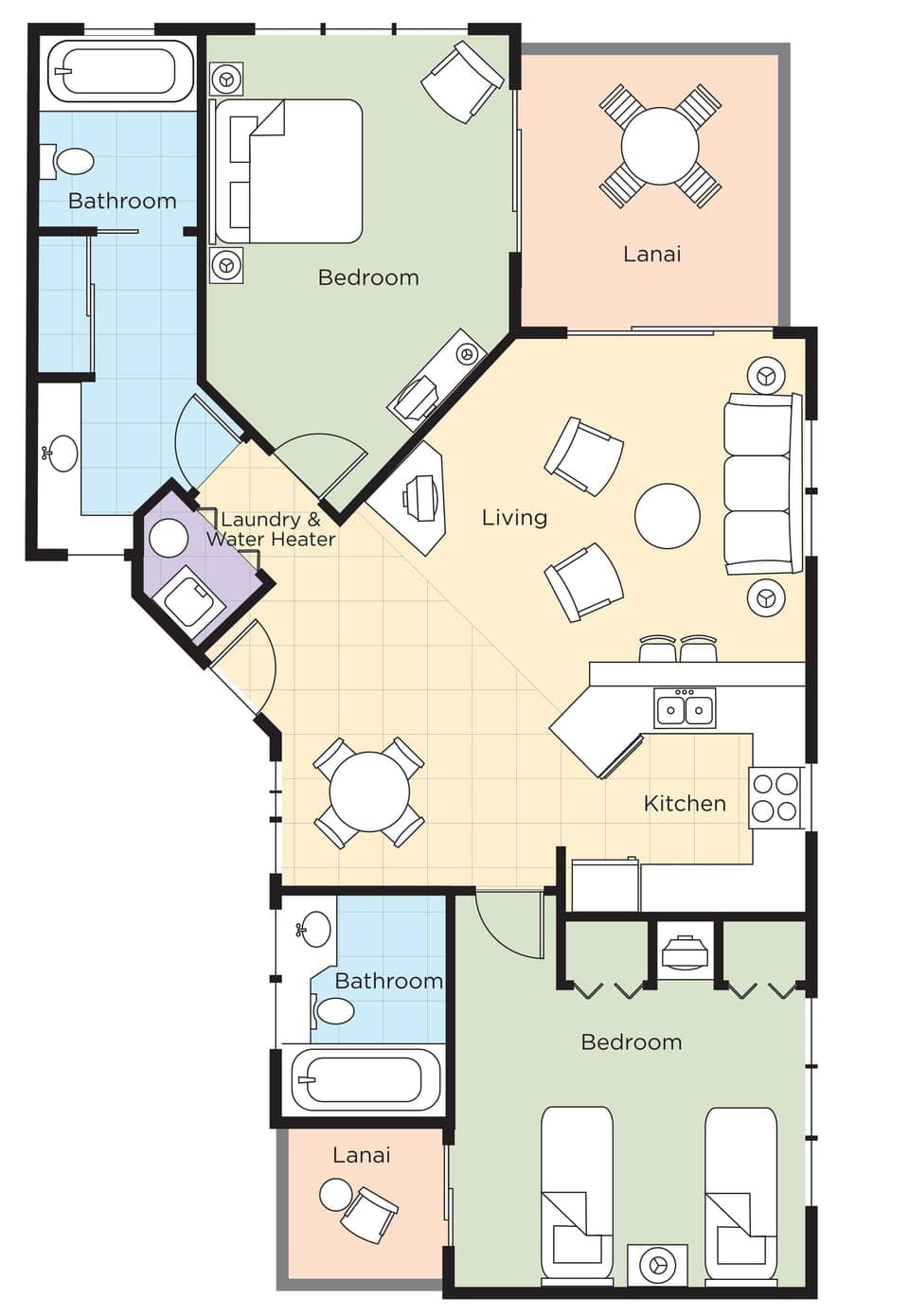 Suite, 2 Bedrooms | Premium bedding, in-room safe, iron/ironing board, free WiFi