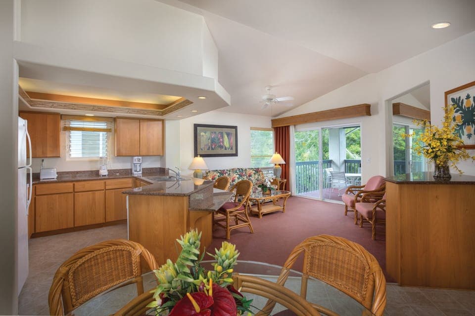 43-inch flat-screen TV with cable channels, TV