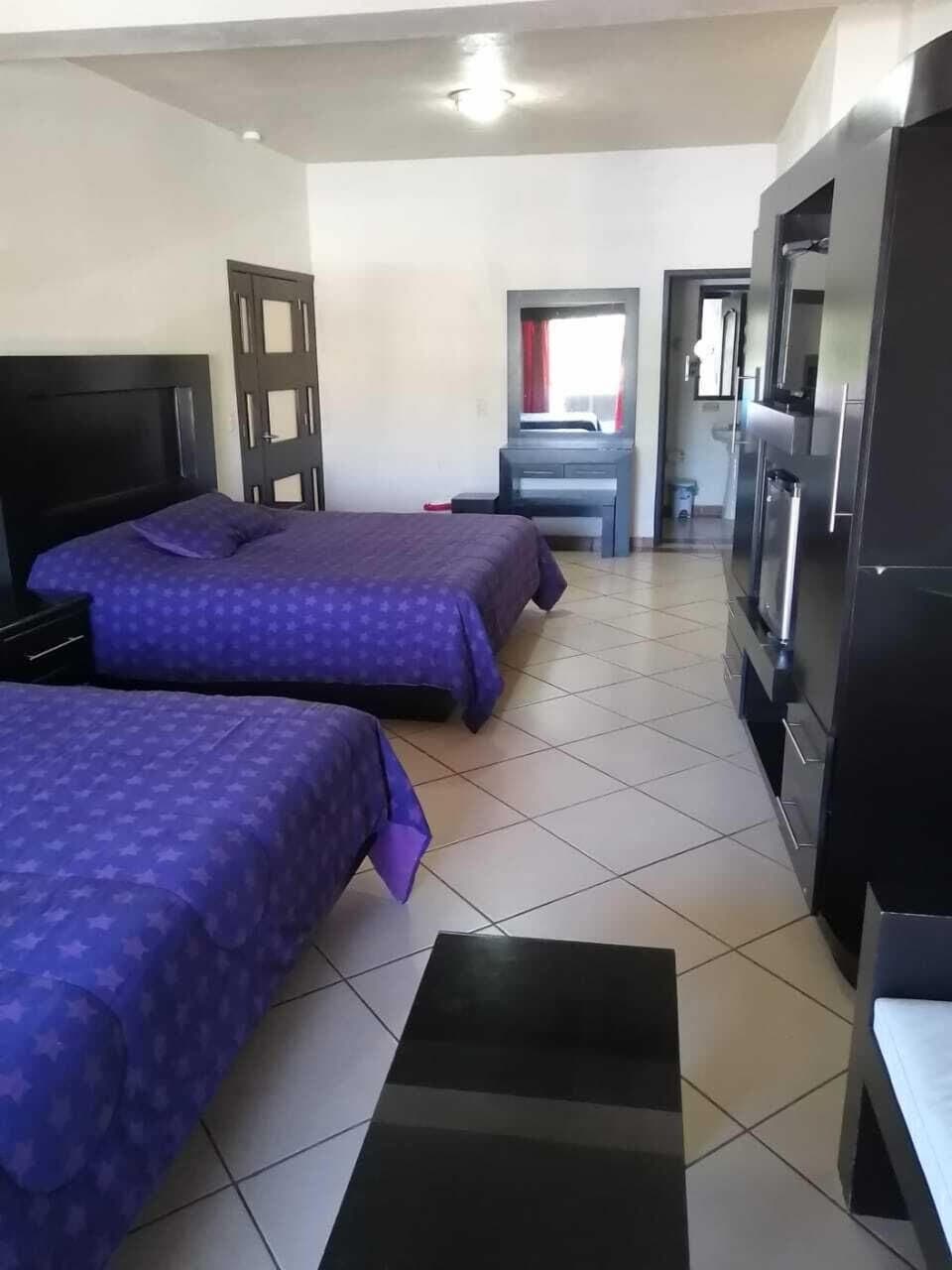 Deluxe Double Room, 2 Double Beds, Accessible, Allergy Friendly | Minibar, iron/ironing board, free WiFi, bed sheets