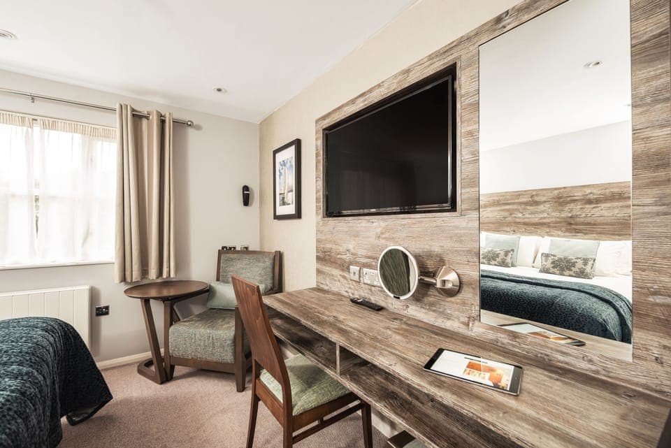 In-room safe, desk, laptop workspace, iron/ironing board