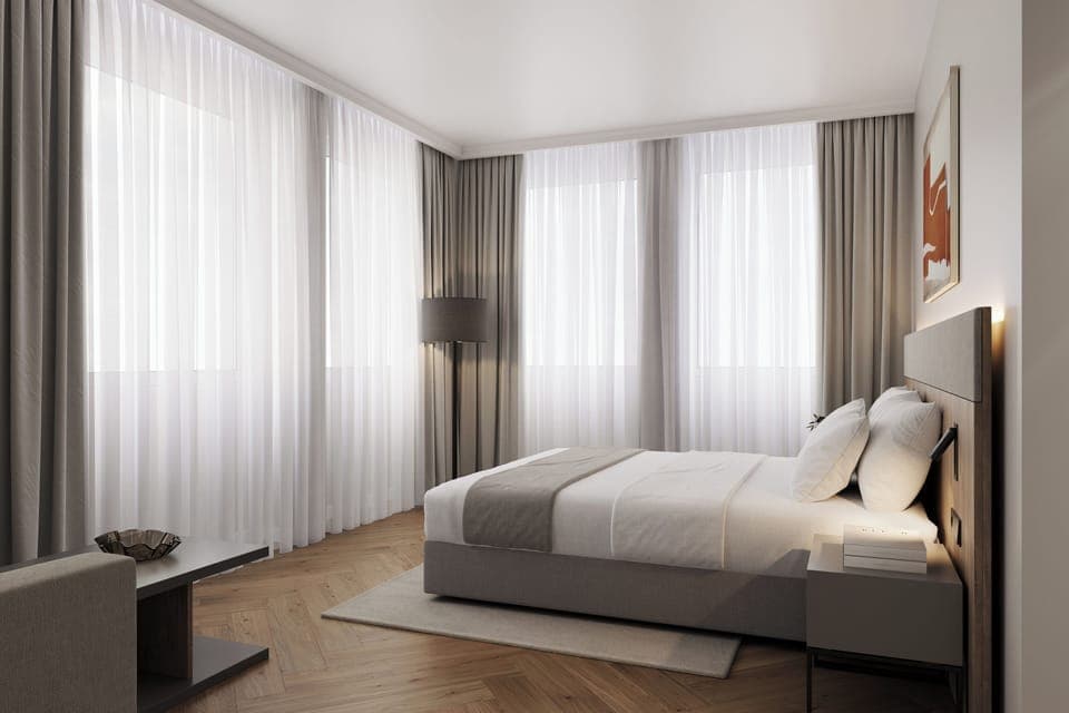 Deluxe Room | Minibar, desk, laptop workspace, blackout drapes