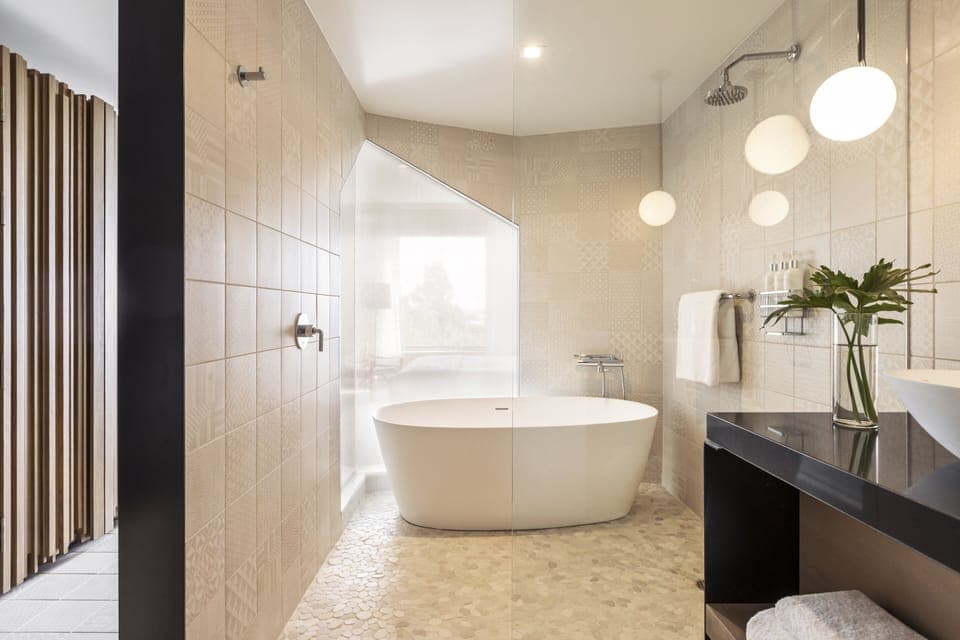 Premium Room, 1 King Bed (Spa) | Bathroom | Designer toiletries, hair dryer, bathrobes, slippers