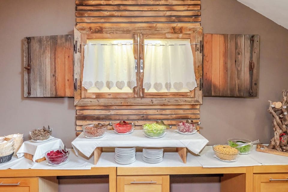 Dinner served, local cuisine