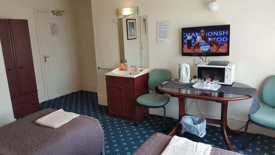 Individually decorated, individually furnished, desk, laptop workspace