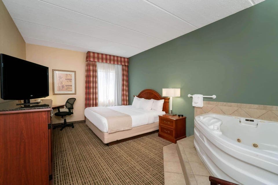 Deluxe Apartment, 1 King Bed, Non Smoking (Suite) | Desk, laptop workspace, iron/ironing board, free cribs/infant beds