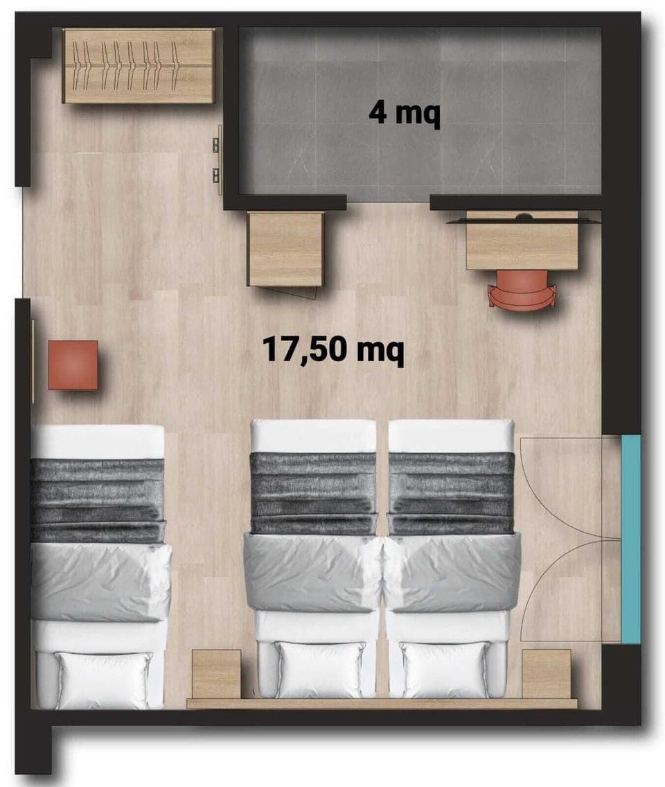 Comfort Triple Room, Lake View | Premium bedding, down comforters, in-room safe, desk