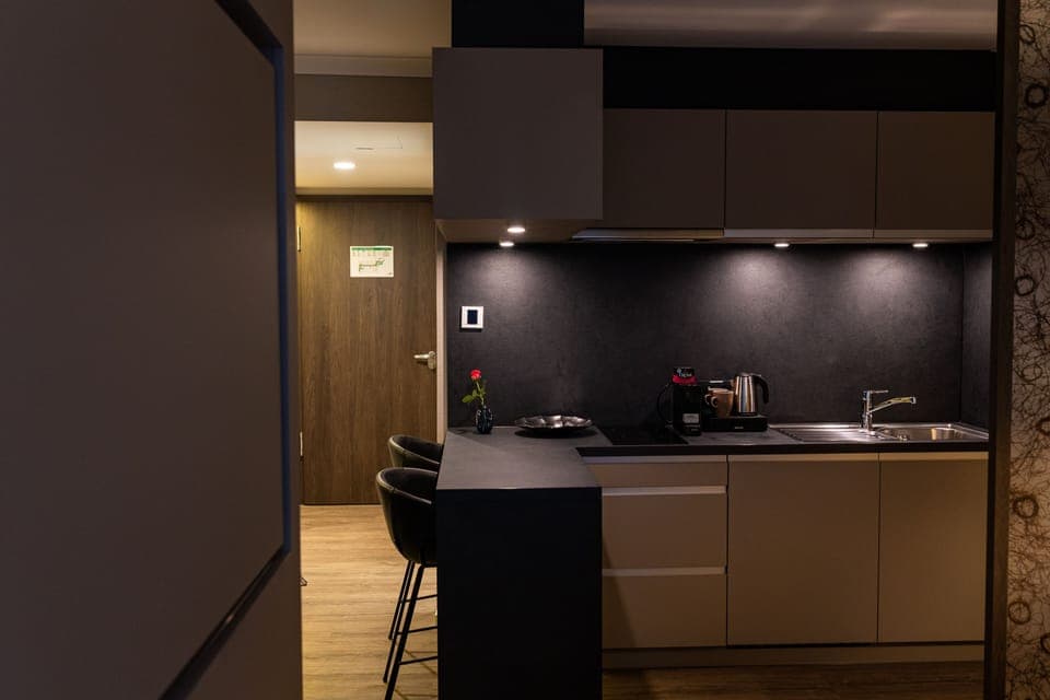 Comfort Studio, 1 Bedroom, Non Smoking, Annex Building (Boardinghouse) | Private kitchen | Stovetop, coffee/tea maker, electric kettle, mixer