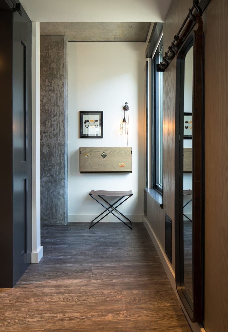 Desk, blackout drapes, iron/ironing board, free cribs/infant beds