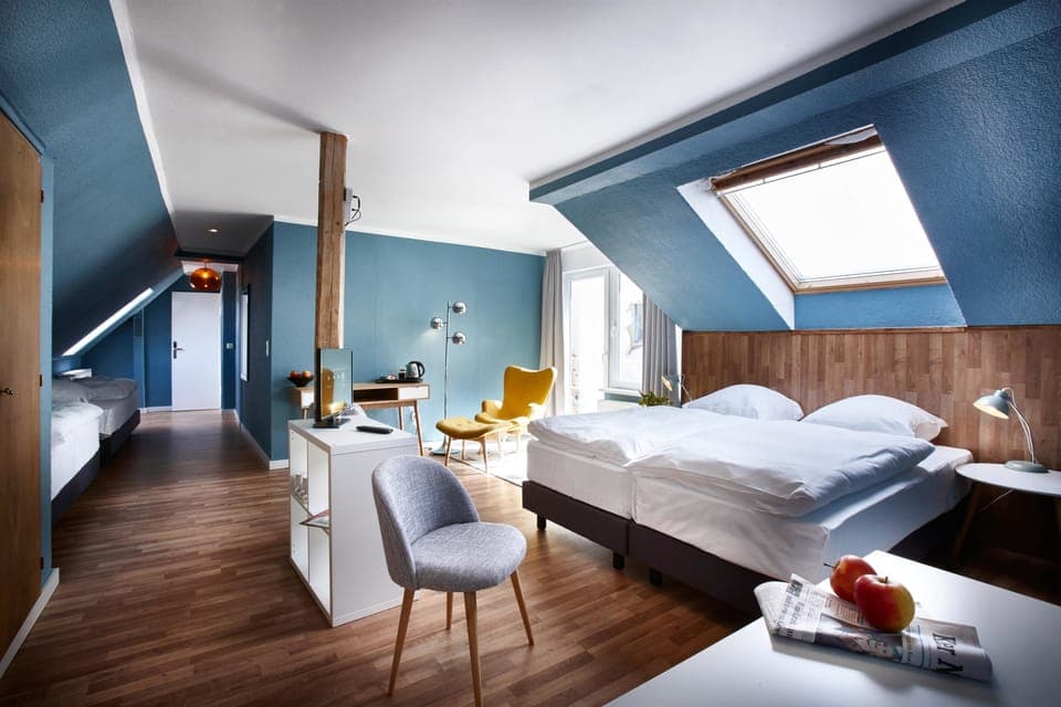 Desk, iron/ironing board, free WiFi, bed sheets