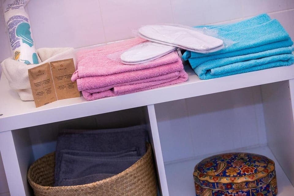 Shower, free toiletries, hair dryer, bathrobes