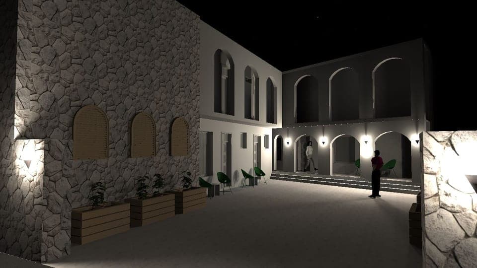 Front of property - evening/night