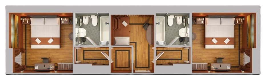 Deluxe Family Room | Premium bedding, minibar, in-room safe, desk