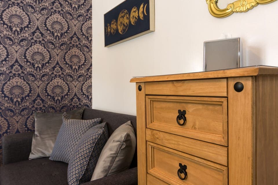 Individually decorated, individually furnished, blackout drapes