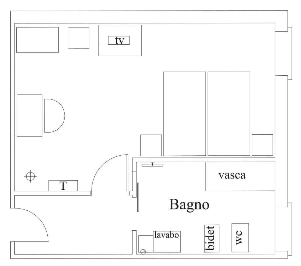 Camera Odoni con letto matrimoniale o 2 letti singoli | Minibar, desk, soundproofing, cribs/infant beds