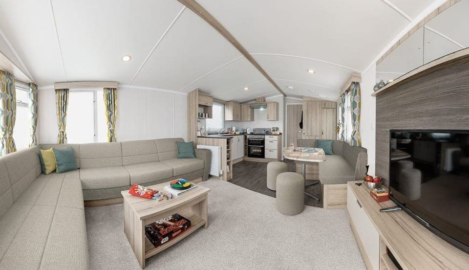 Three Bed Platinum Caravan | Living area | Smart TV