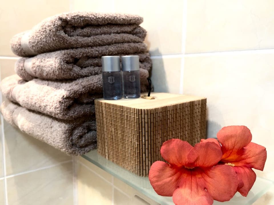 Double Room | Bathroom | Shower, free toiletries, hair dryer, towels