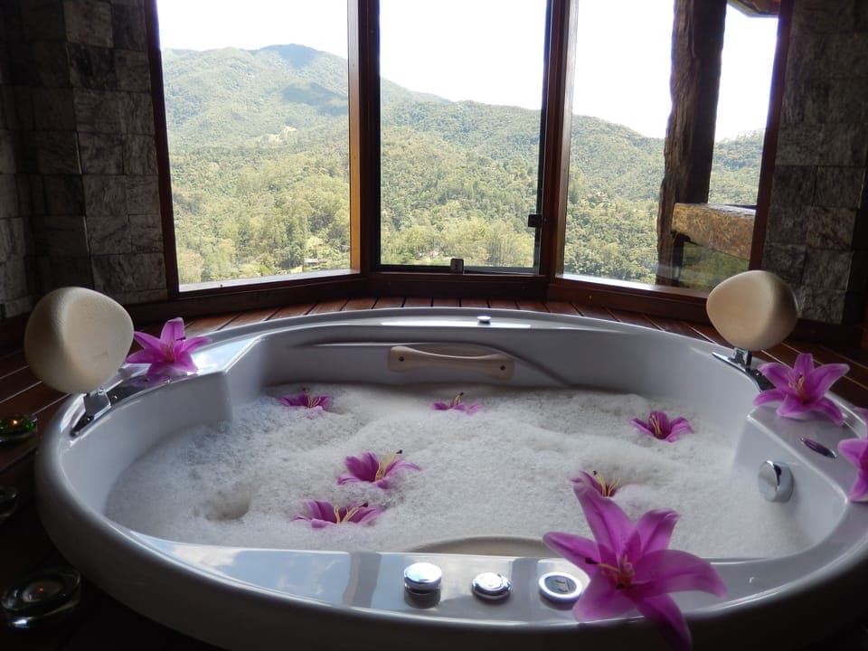 Honeymoon Chalet, Hot Tub | Private spa tub