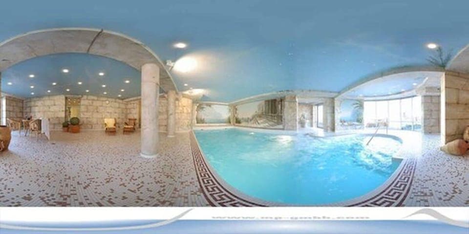 Indoor pool, open 7:00 AM to 10:00 PM, sun loungers