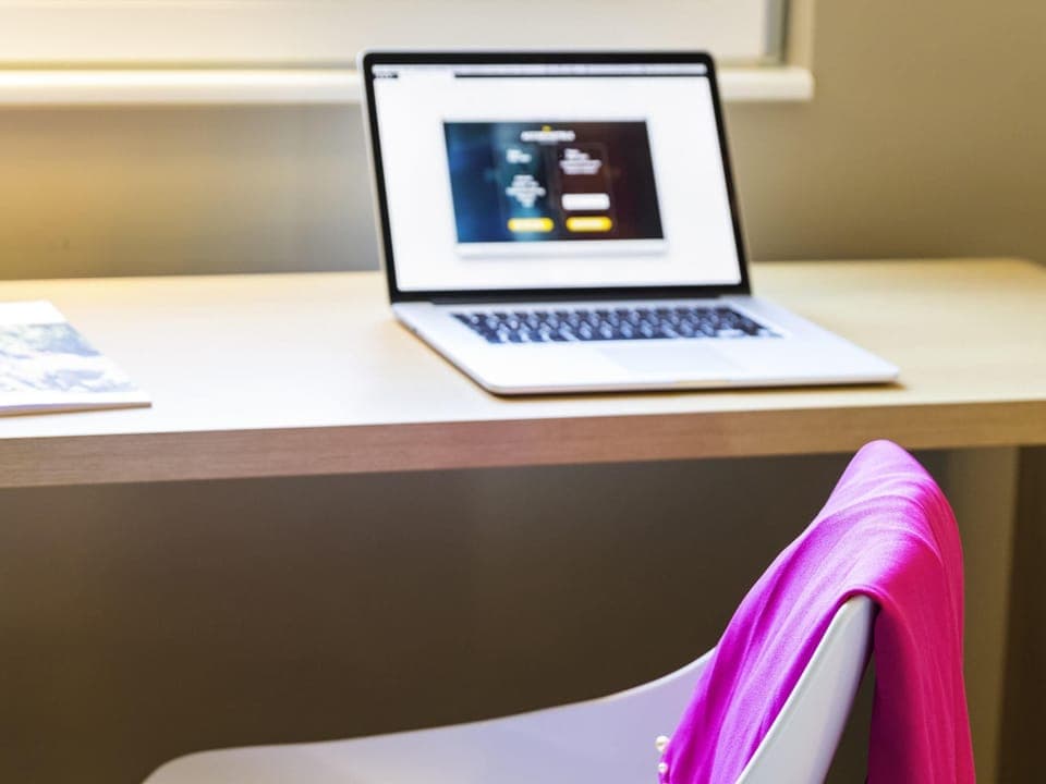 Hypo-allergenic bedding, desk, blackout drapes, soundproofing