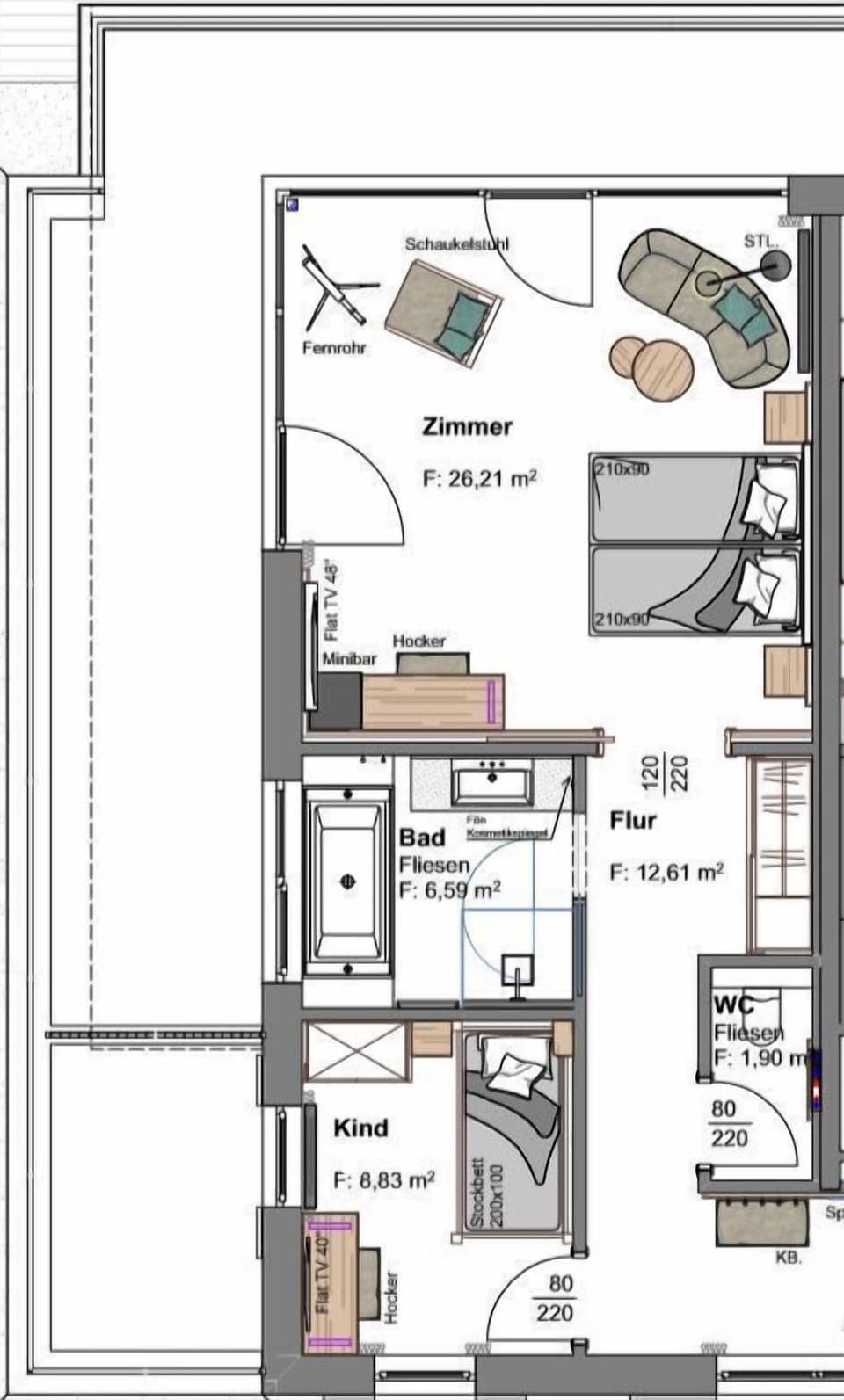 Family Suite | Hypo-allergenic bedding, minibar, in-room safe, desk