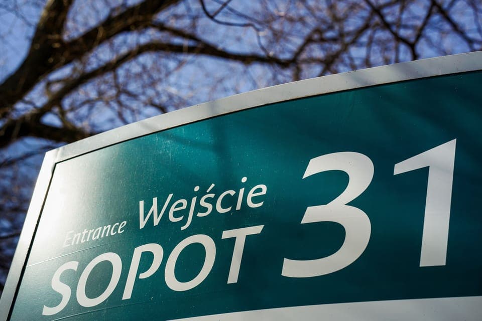 On the beach, sun loungers, beach umbrellas