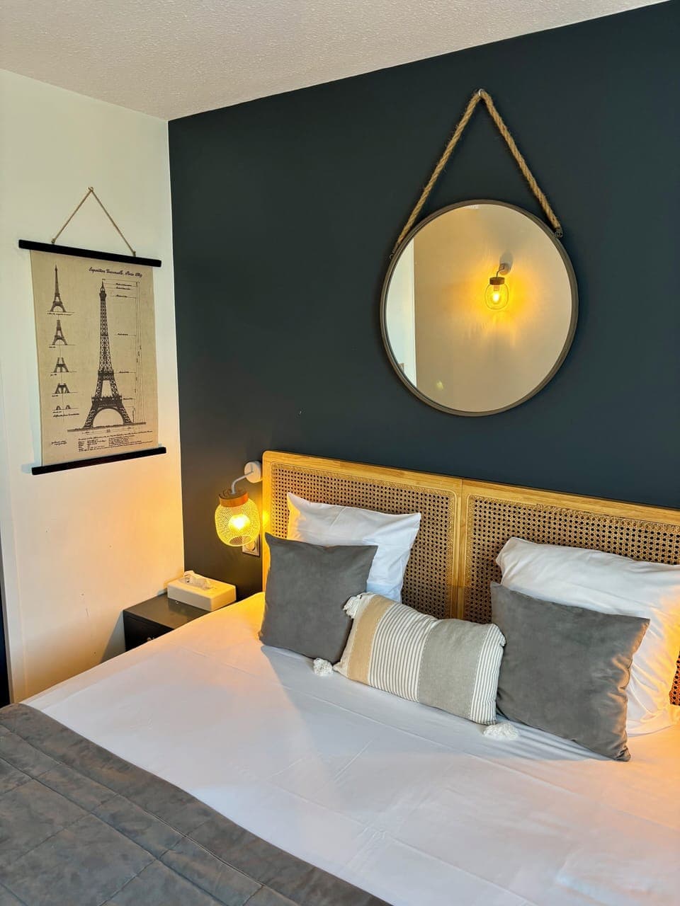 Comfort Room | Premium bedding, desk, soundproofing, iron/ironing board