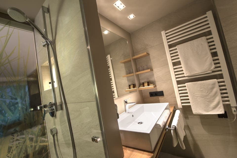 Hair dryer, bathrobes, slippers, bidet