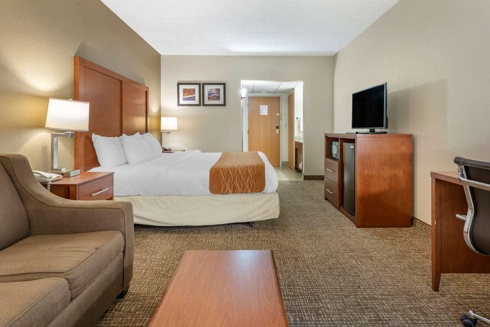 Standard Room, 1 King Bed with Sofa bed, Non Smoking | Desk, laptop workspace, blackout drapes, iron/ironing board