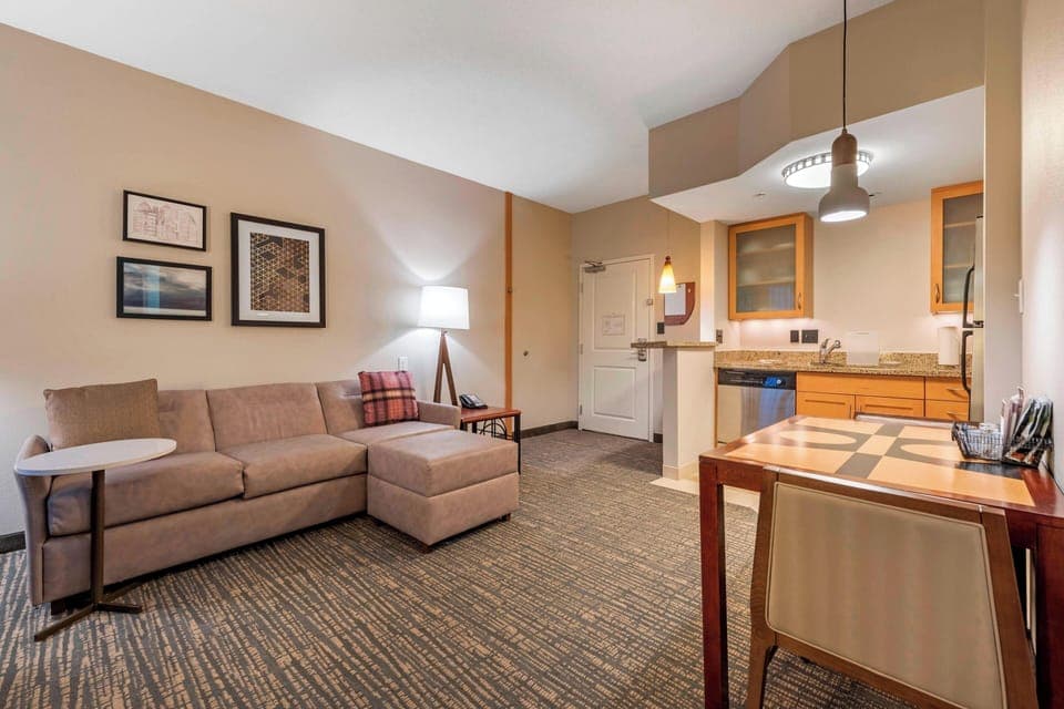 Studio, 1 King Bed with Sofa bed | Private kitchen | Full-size fridge, microwave, stovetop, dishwasher