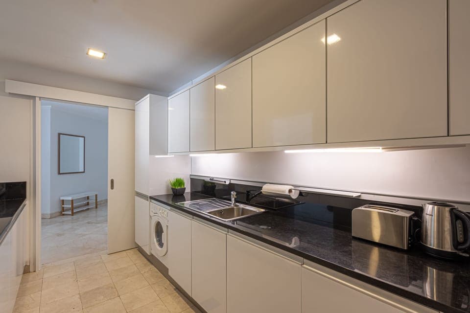 Luxury Apartment, 1 King Bed with Sofa bed, Non Smoking | Private kitchen | Fridge, microwave, oven, stovetop