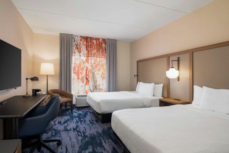 In-room safe, desk, iron/ironing board, free cribs/infant beds