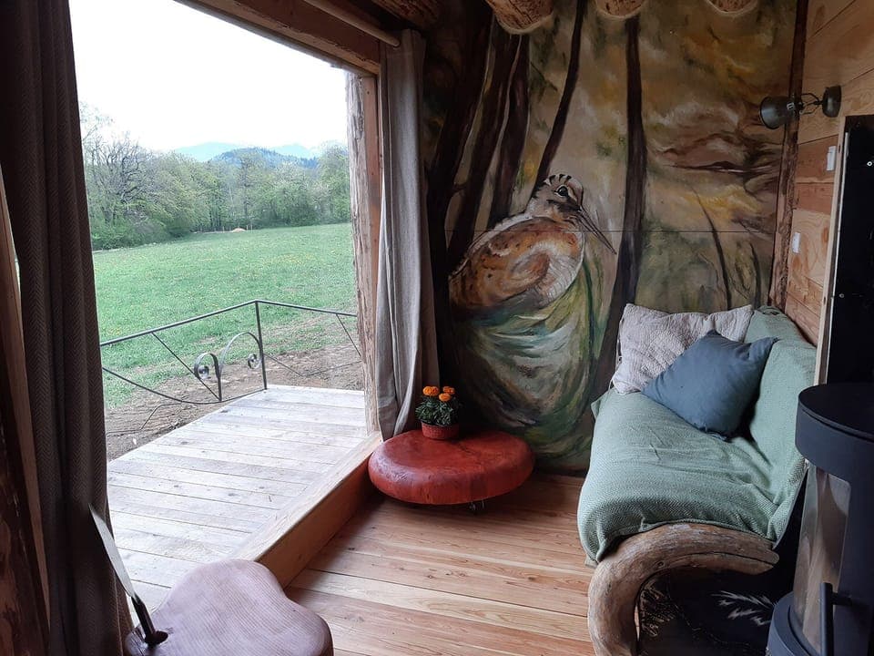 Exclusive Cabin, Ensuite, Mountain View (cabane en rondin) | Lounge