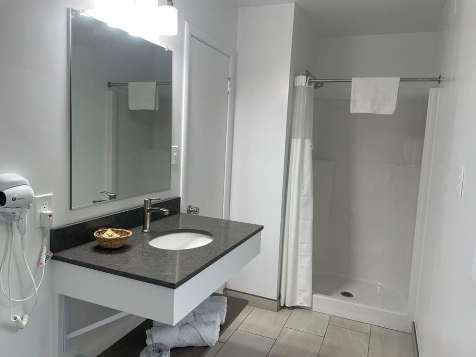 Room, 1 Queen Bed, Non Smoking | Bathroom | Shower, towels