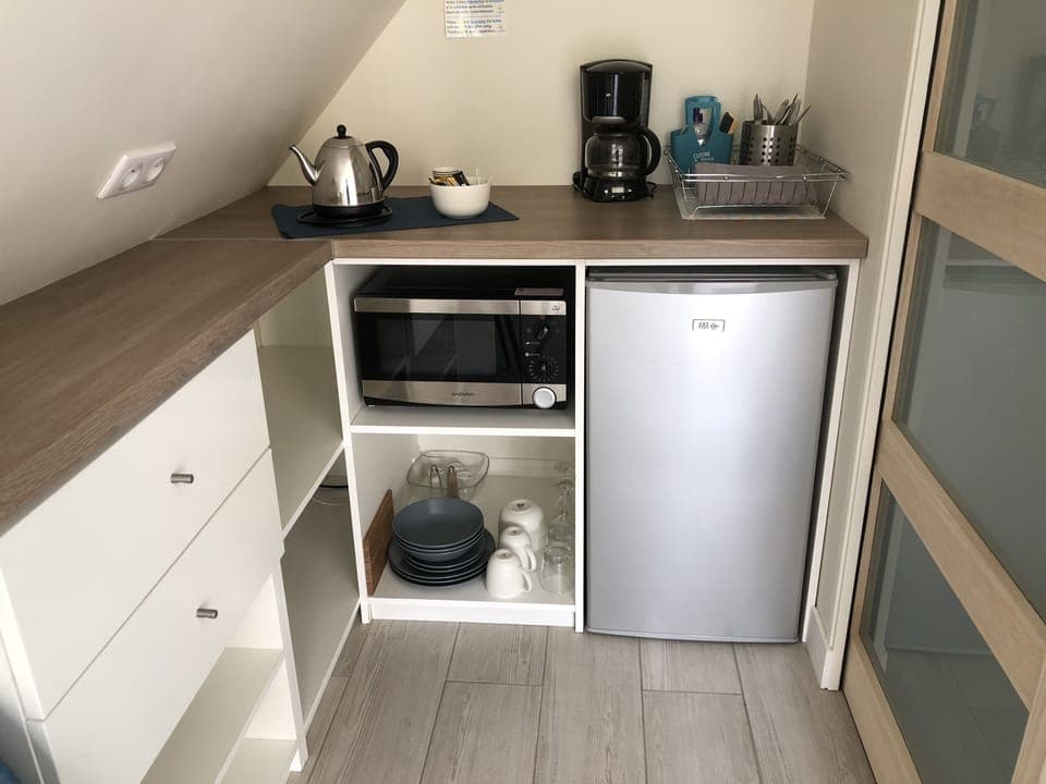 Deluxe Double Room, Balcony | Private kitchenette | Fridge, microwave, coffee/tea maker, electric kettle