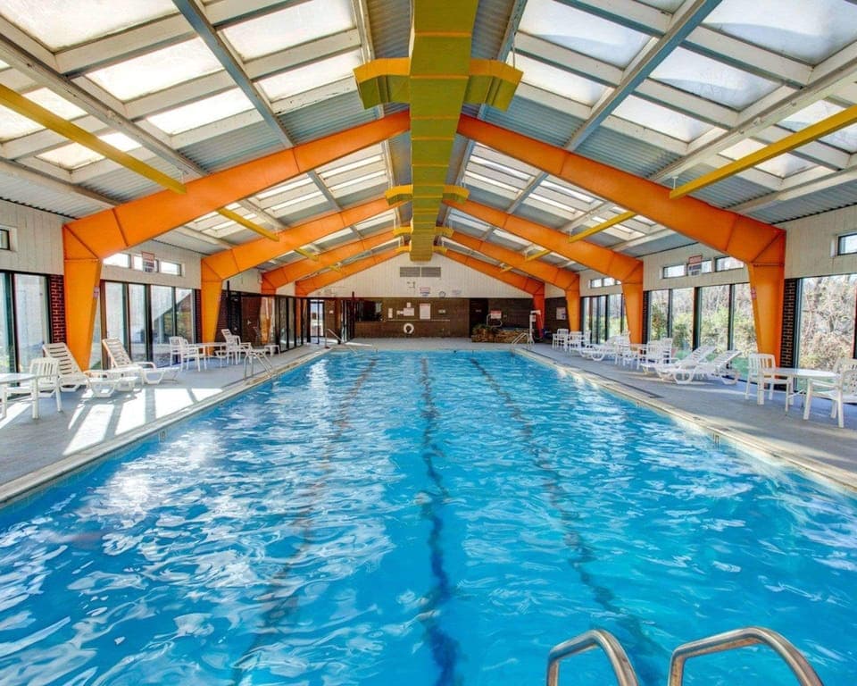 Indoor pool, open 6:00 AM to 9:00 PM, sun loungers