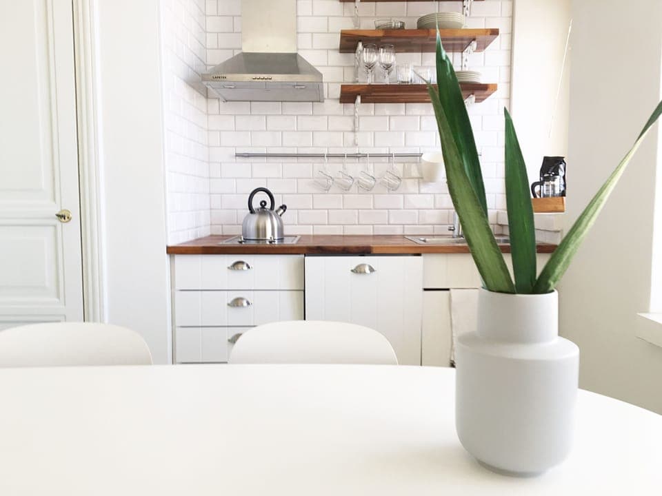 Roost Kruunuhaka | Private kitchen | Full-size fridge, microwave, oven, stovetop