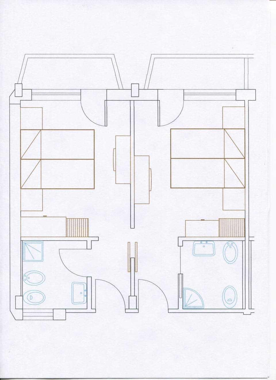 Quadruple Room (2 Connecting Rooms) | Floor plan