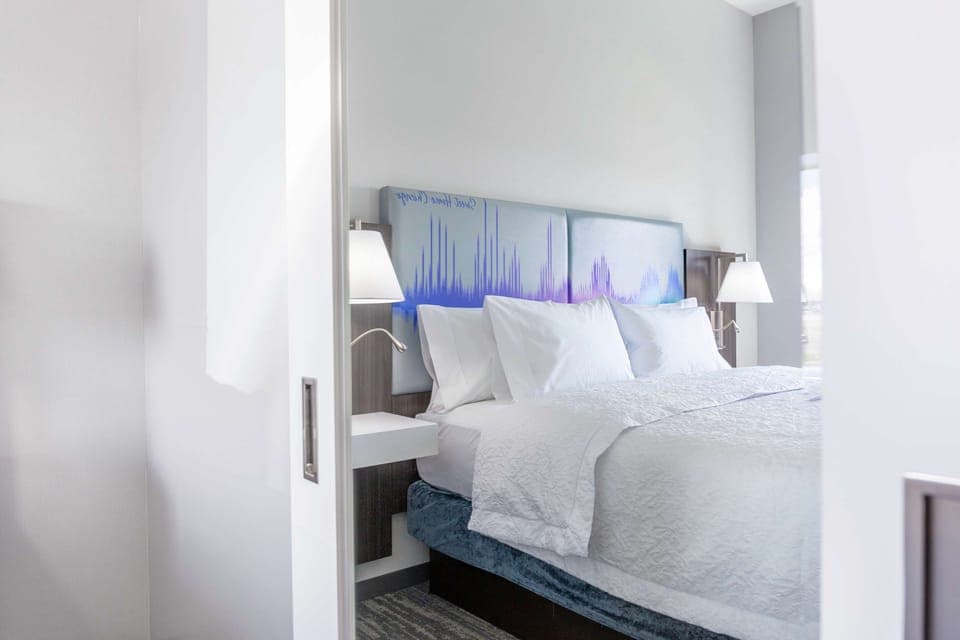 Room, 2 Queen Beds, Accessible, Bathtub | In-room safe, desk, laptop workspace, blackout drapes