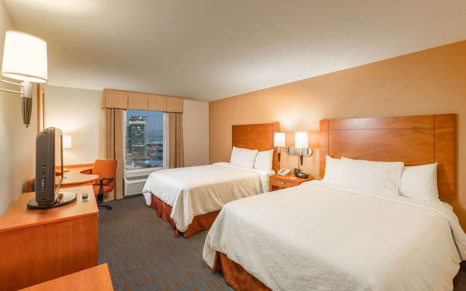 Room, 2 Queen Beds | Premium bedding, pillowtop beds, in-room safe, blackout drapes