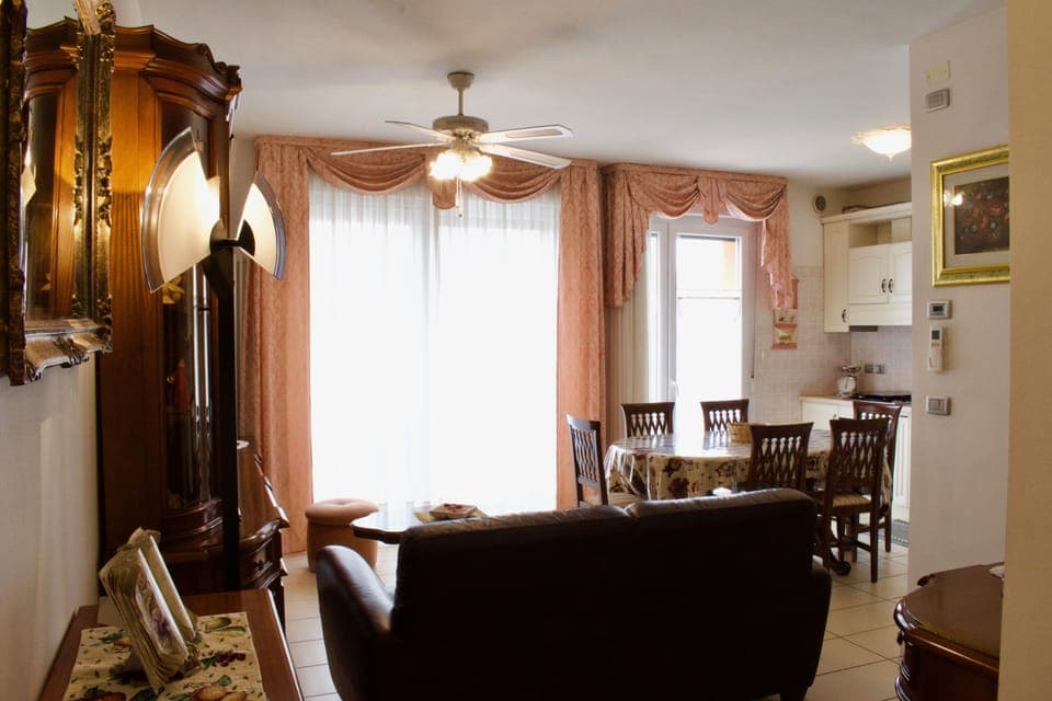 Flat-screen TV, DVD player