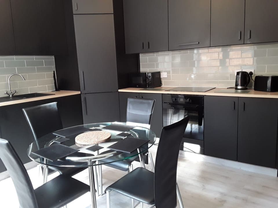 Shared fridge, microwave