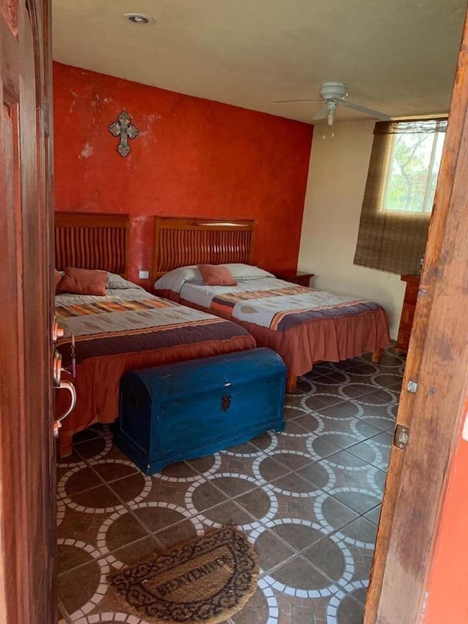 Traditional Quadruple Room, 2 Double Beds, Pool View | Hypo-allergenic bedding, down comforters, individually furnished